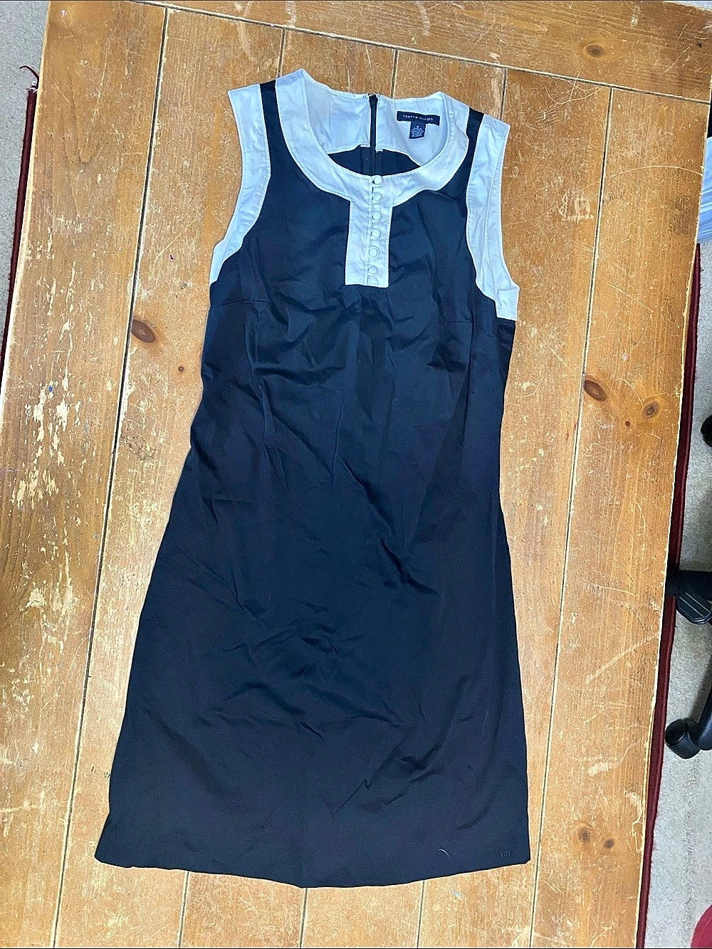 Tommy Hilfiger Sleeveless Mini Dress in Black & White Size Small